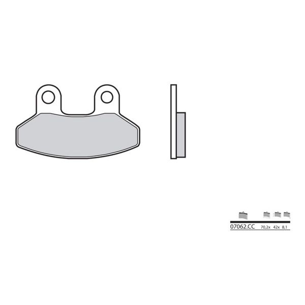Plaquettes de frein moto Brembo Brembo 07062CC carbone c�ramique