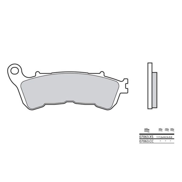 Plaquettes de frein moto Brembo Brembo 07063XS carbone cramique organique