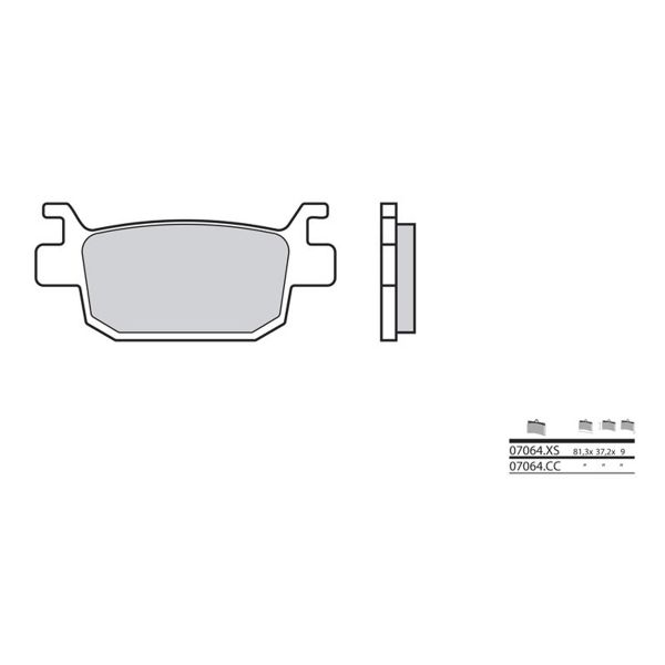 Plaquettes de frein moto Brembo Brembo 07064CC carbone cramique