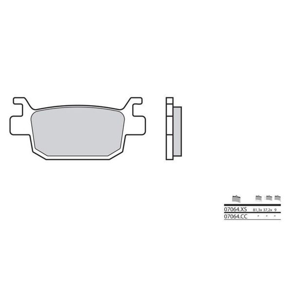 Plaquettes de frein moto Brembo Brembo 07064XS carbone cramique organique