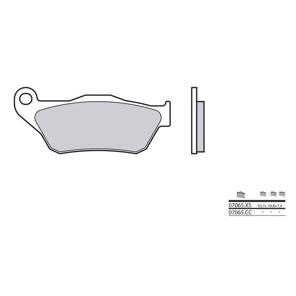 Plaquettes de frein moto Brembo Brembo 07065CC carbone c�ramique