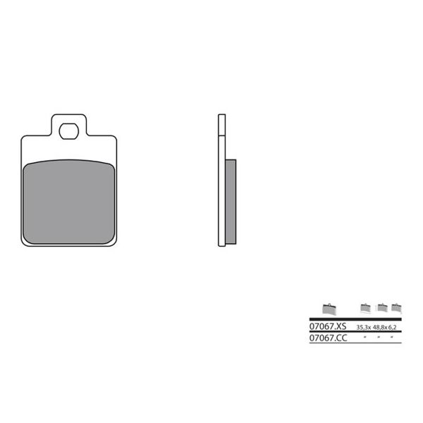 Plaquettes de frein moto Brembo Brembo 07067CC carbone c�ramique