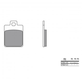 Plaquettes de frein moto Brembo Brembo 07067XS carbone céramique organique Plaquettes de frein moto Brembo Brembo 07067XS carbone céramique organique