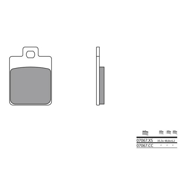 Plaquettes de frein moto Brembo Brembo 07067XS carbone céramique organique Plaquettes de frein moto Brembo Brembo 07067XS carbone céramique organique