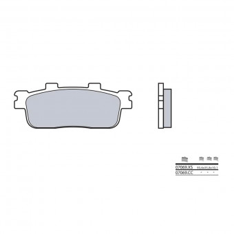 Plaquettes de frein moto Brembo Brembo 07069CC carbone céramique Plaquettes de frein moto Brembo Brembo 07069CC carbone céramique