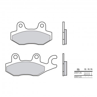 Plaquettes de frein moto Brembo Brembo 07071CC carbone céramique Plaquettes de frein moto Brembo Brembo 07071CC carbone céramique
