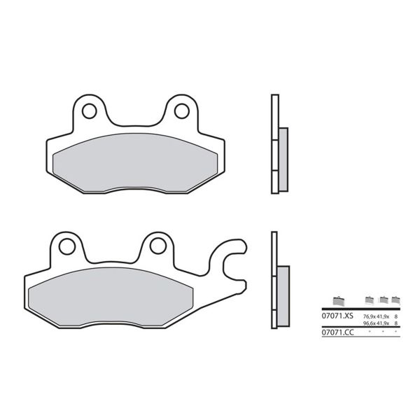 Plaquettes de frein moto Brembo Brembo 07071CC carbone cramique