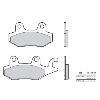 Plaquettes de frein moto Brembo Brembo 07071XS carbone cramique organique