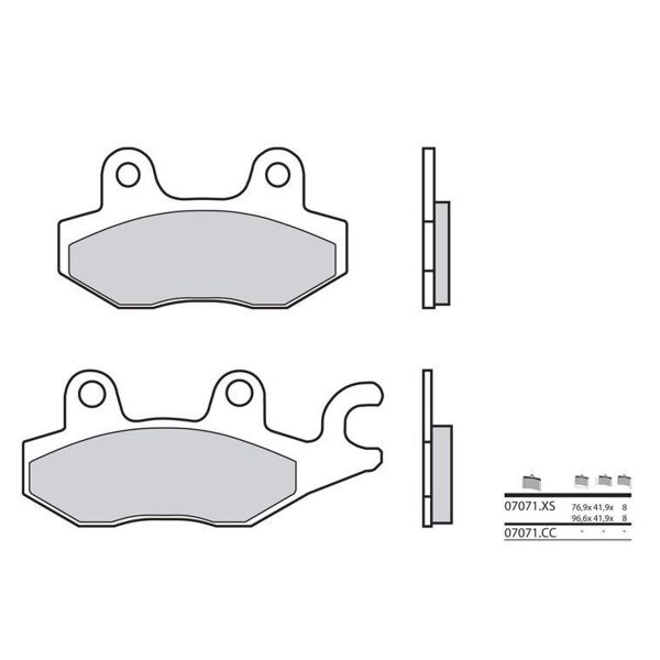 Plaquettes de frein moto Brembo Brembo 07071XS carbone cramique organique