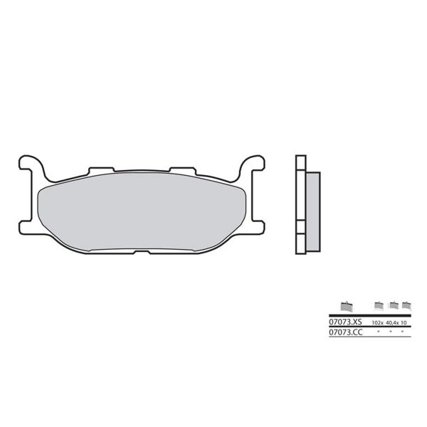 Plaquettes de frein moto Brembo Brembo 07073XS carbone cramique organique