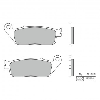 Plaquettes de frein moto Brembo Brembo 07074XS carbone céramique organique Plaquettes de frein moto Brembo Brembo 07074XS carbone céramique organique