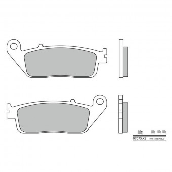 Plaquettes de frein moto Brembo Brembo 07075XS carbone céramique organique Plaquettes de frein moto Brembo Brembo 07075XS carbone céramique organique