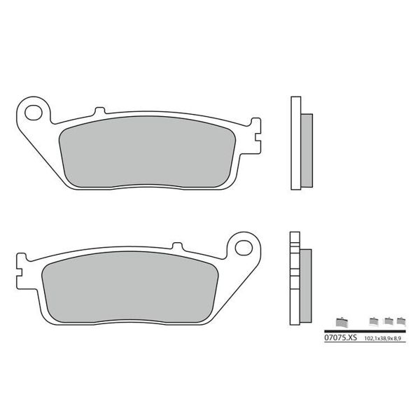 Plaquettes de frein moto Brembo Brembo 07075XS carbone céramique organique Plaquettes de frein moto Brembo Brembo 07075XS carbone céramique organique