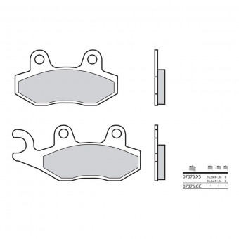Plaquettes de frein moto Brembo Brembo 07076CC carbone céramique Plaquettes de frein moto Brembo Brembo 07076CC carbone céramique