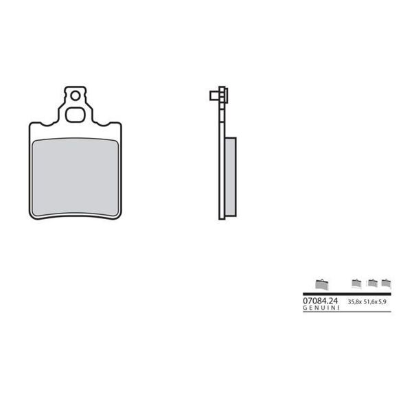 Plaquettes de frein moto Brembo Brembo 0708424 organique
