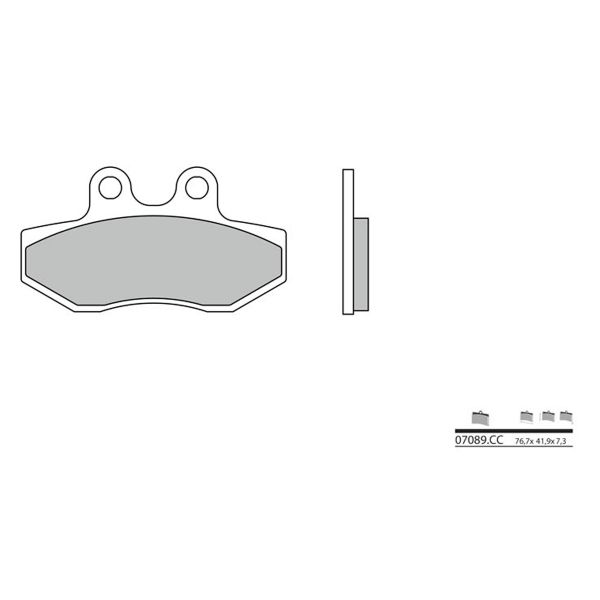 Plaquettes de frein moto Brembo Brembo 07089CC carbone céramique Plaquettes de frein moto Brembo Brembo 07089CC carbone céramique