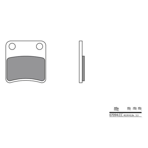 Plaquettes de frein moto Brembo Brembo 07092CC carbone cramique