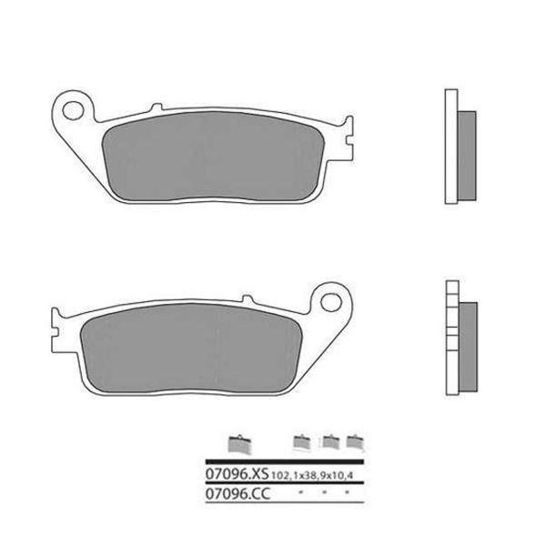 Plaquettes de frein moto Brembo Brembo 07096XS mtal fritt