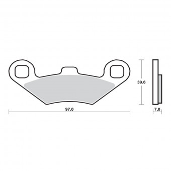 Plaquettes de frein moto Brembo Brembo 07104XS mtal fritt