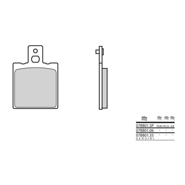Plaquettes de frein moto Brembo Brembo 07BB0135 organique