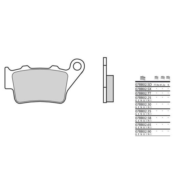 Plaquettes de frein moto Brembo Brembo 07BB0235 organique