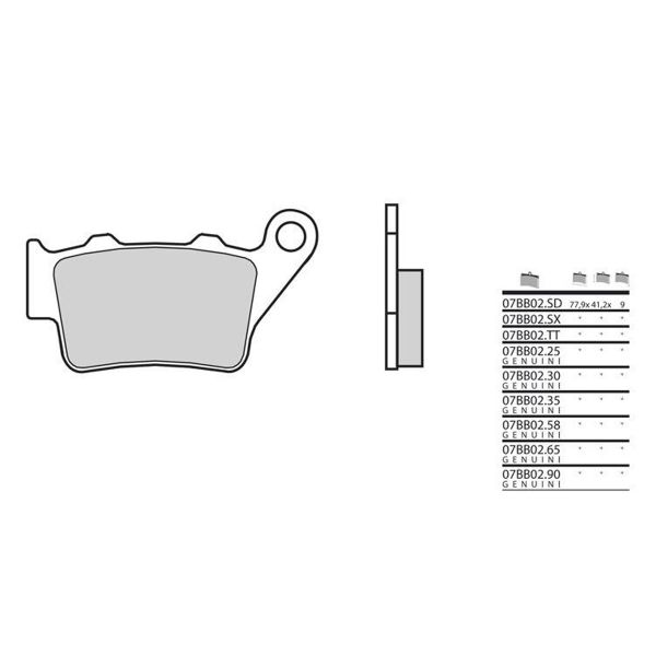 Plaquettes de frein moto Brembo Brembo 07BB0258 organique