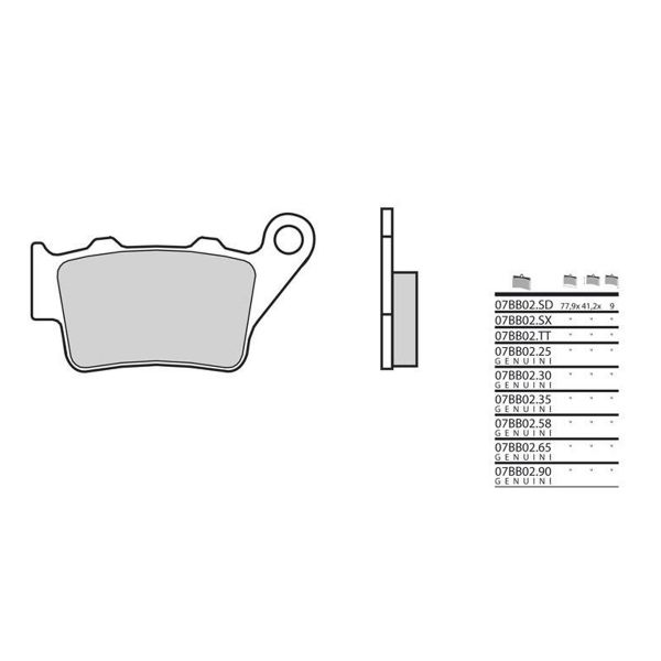 Plaquettes de frein moto Brembo Brembo 07BB02TT carbone cramique