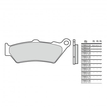 Plaquettes de frein moto Brembo Brembo 07BB0390 organique Plaquettes de frein moto Brembo Brembo 07BB0390 organique
