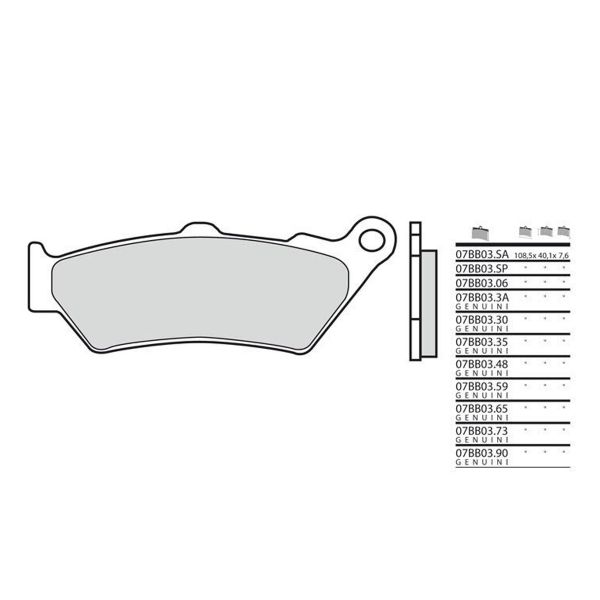 Plaquettes de frein moto Brembo Brembo 07BB0390 organique Plaquettes de frein moto Brembo Brembo 07BB0390 organique