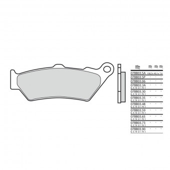 Plaquettes de frein moto Brembo Brembo 07BB03LA métal fritté Plaquettes de frein moto Brembo Brembo 07BB03LA métal fritté