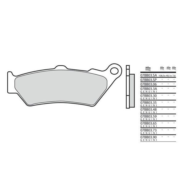 Plaquettes de frein moto Brembo Brembo 07BB03SA mtal fritt