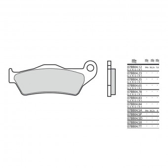 Plaquettes de frein moto Brembo Brembo 07BB0483 métal fritté Plaquettes de frein moto Brembo Brembo 07BB0483 métal fritté