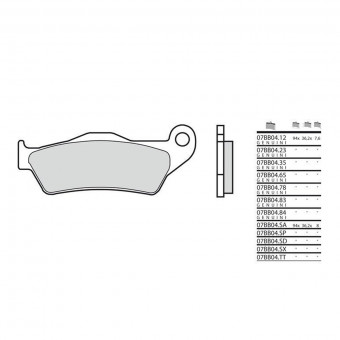 Plaquettes de frein moto Brembo Brembo 07BB04CC carbone céramique Plaquettes de frein moto Brembo Brembo 07BB04CC carbone céramique