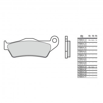 Plaquettes de frein moto Brembo Brembo 07BB04LA métal fritté Plaquettes de frein moto Brembo Brembo 07BB04LA métal fritté