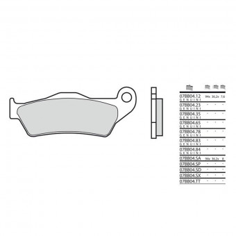 Plaquettes de frein moto Brembo Brembo 07BB04SP métal fritté Plaquettes de frein moto Brembo Brembo 07BB04SP métal fritté
