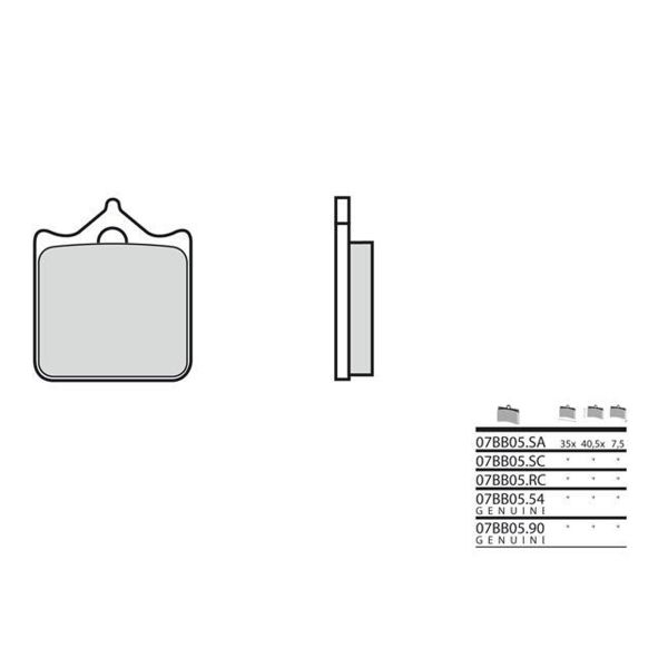 Plaquettes de frein moto Brembo Brembo 07BB05SC m�tal fritt�