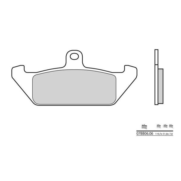 Plaquettes de frein moto Brembo Brembo 07BB0606 organique