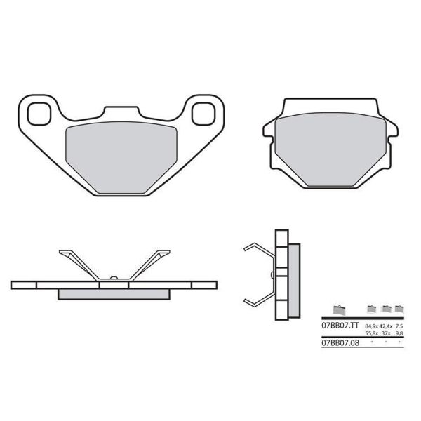 Plaquettes de frein moto Brembo Brembo 07BB0708 organique