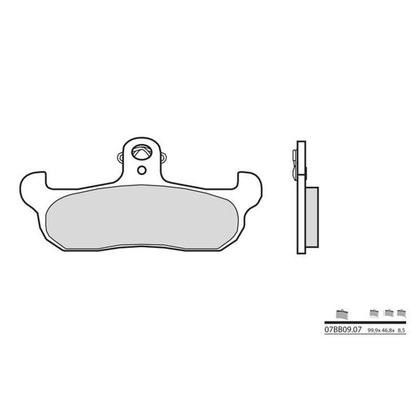 Plaquettes de frein moto Brembo Brembo 07BB0907 organique Plaquettes de frein moto Brembo Brembo 07BB0907 organique