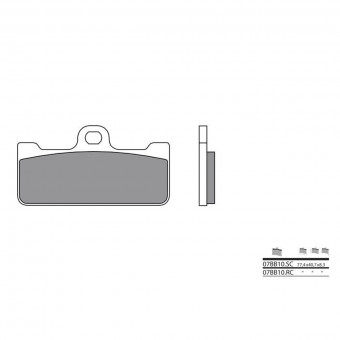 Plaquettes de frein moto Brembo Brembo 07BB10RC racing carbone