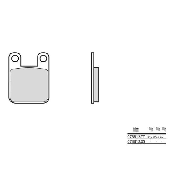 Plaquettes de frein moto Brembo Brembo 07BB1205 organique