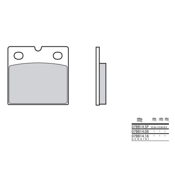 Plaquettes de frein moto Brembo Brembo 07BB1418 organique