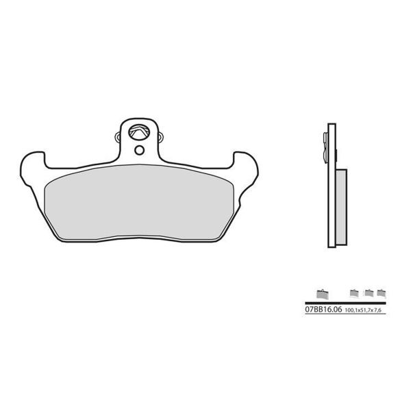 Plaquettes de frein moto Brembo Brembo 07BB1606 organique