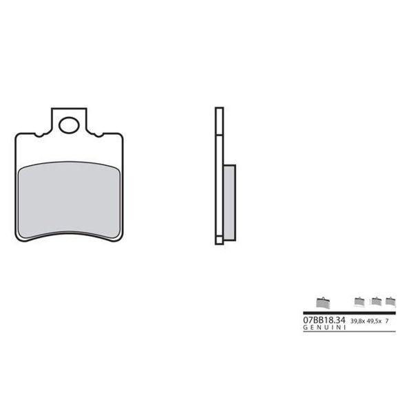 Plaquettes de frein moto Brembo Brembo 07BB1834 organique