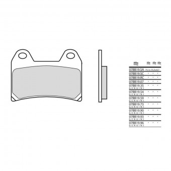 Plaquettes de frein moto Brembo Brembo 07BB1973 organique Plaquettes de frein moto Brembo Brembo 07BB1973 organique