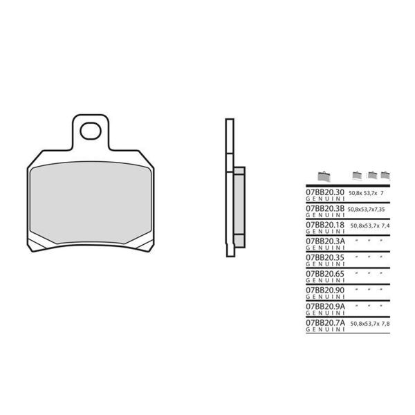 Plaquettes de frein moto Brembo Brembo 07BB2065 organique