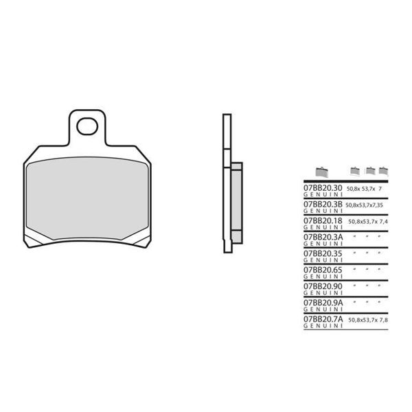 Plaquettes de frein moto Brembo Brembo 07BB209A organique Plaquettes de frein moto Brembo Brembo 07BB209A organique