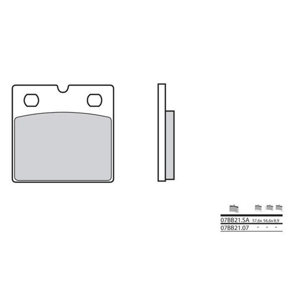 Plaquettes de frein moto Brembo Brembo 07BB2107 organique
