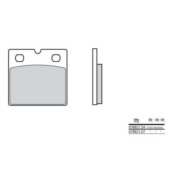 Plaquettes de frein moto Brembo Brembo 07BB21SA mtal fritt