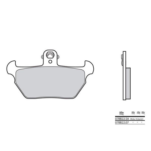Plaquettes de frein moto Brembo Brembo 07BB2207 organique